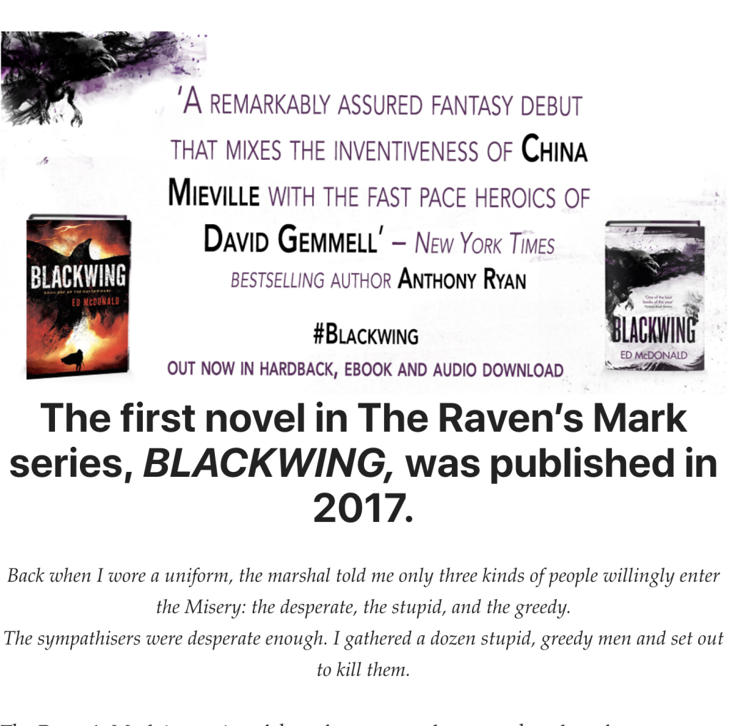 Raven's Mark series quote