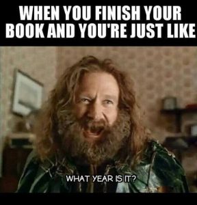 Author meme about when you finish your book