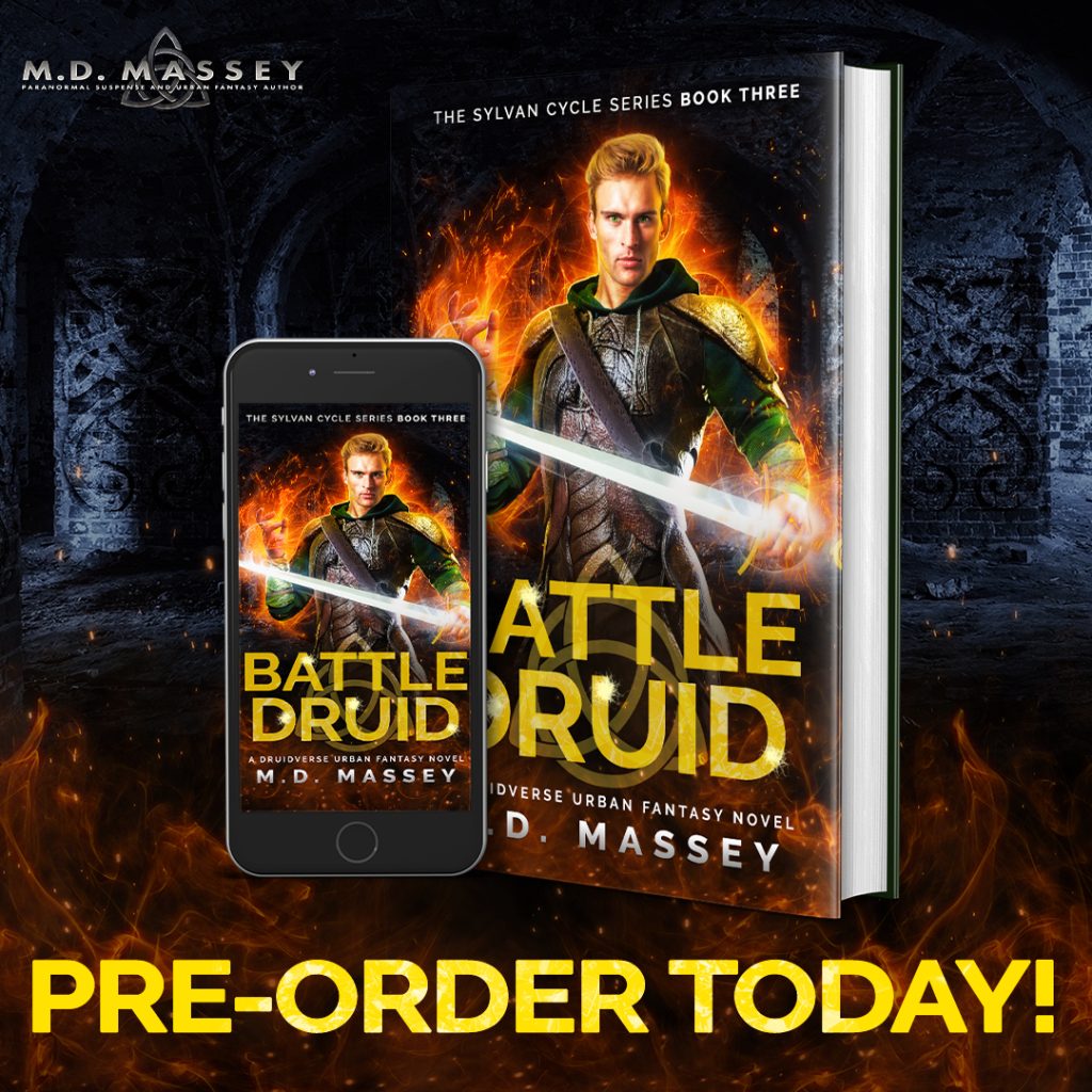 Battle Druid urban fantasy novel by MD Massey preorder image