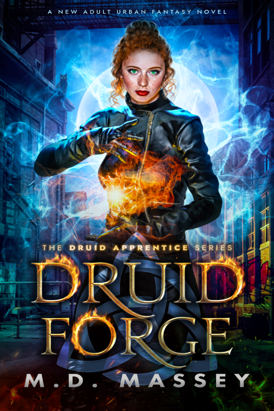 Druid Forge urban fantasy novel cover by MD Massey