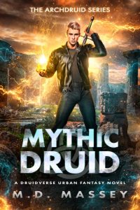 urban fantasy novel cover for Mythic Druid